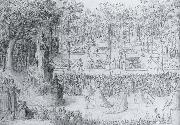 Court ball following the Ballet of the Provinces of France with a view to gthe gardens of the Tuileries Antoine Caron